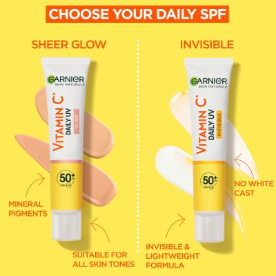 Garnier Skin Naturals Vitamin C Daily UV Invisible SPF50+ Dnevna krema za lice za žene 40 ml