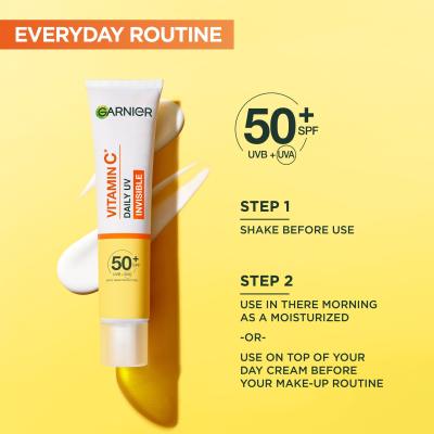 Garnier Skin Naturals Vitamin C Daily UV Invisible SPF50+ Dnevna krema za lice za žene 40 ml