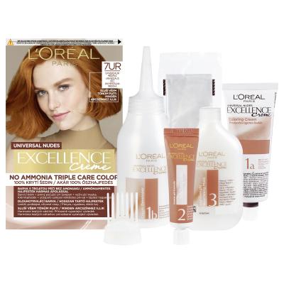 L&#039;Oréal Paris Excellence Creme Triple Protection Boja za kosu za žene 48 ml Nijansa 7UR Universal Copper