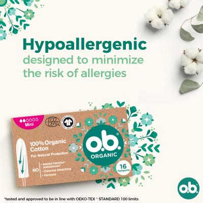 o.b. Organic Mini Tampon za žene set