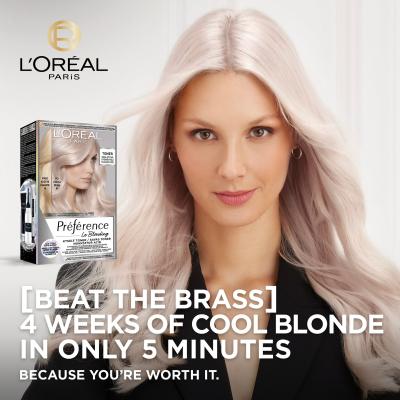 L&#039;Oréal Paris Préférence Le Blonding Toner Boja za kosu za žene 60 ml Nijansa Platinum Pearl