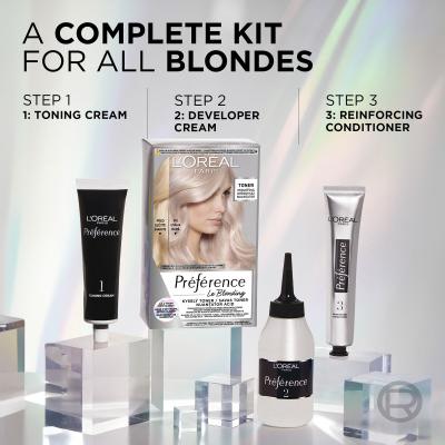 L&#039;Oréal Paris Préférence Le Blonding Toner Boja za kosu za žene 60 ml Nijansa Platinum Pearl