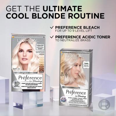 L&#039;Oréal Paris Préférence Le Blonding Toner Boja za kosu za žene 60 ml Nijansa Platinum Ice