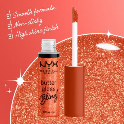 NYX Professional Makeup Butter Gloss Bling Sjajilo za usne za žene 8 ml Nijansa 06 Shimmer Down