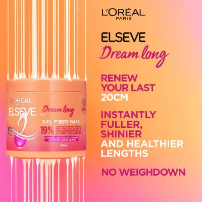 L&#039;Oréal Paris Elseve Dream Long XXL Fiber Mask Maska za kosu za žene 400 ml