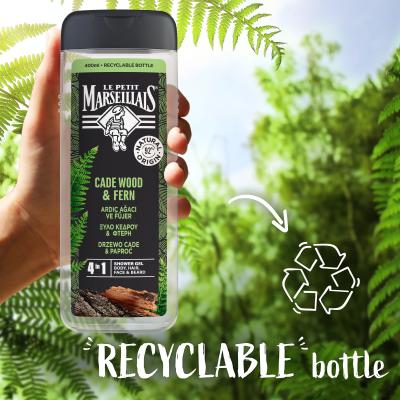 Le Petit Marseillais Cade Wood &amp; Fern Gel za tuširanje za muškarce 400 ml