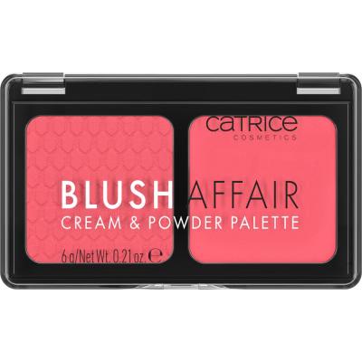 Catrice Blush Affair Cream &amp; Powder Palette Rumenilo za žene 6 g Nijansa 010 Stunning Strawberry