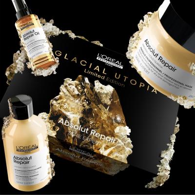 L&#039;Oréal Professionnel Absolut Repair Glacial Utopia Limited Edition Poklon set Absolut Repair šampon 300 ml + Absolut Repair maska za kosu 250 ml + Absolut Repair Oil ulje za kosu 90 ml