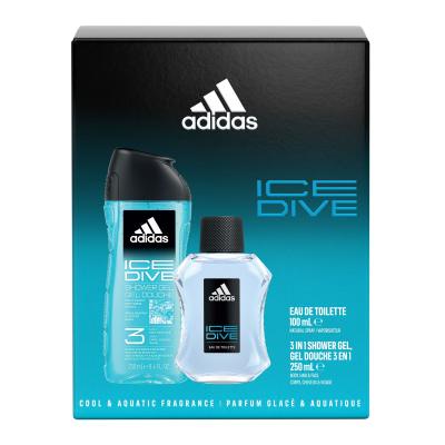 Adidas Ice Dive Poklon set toaletna voda 100 ml + gel za tuširanje 250 ml