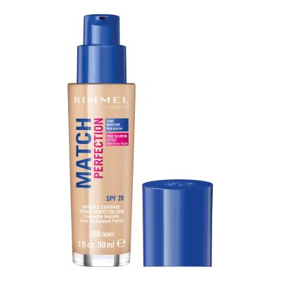 Rimmel London Match Perfection SPF20 Puder za žene 30 ml Nijansa 100 Ivory