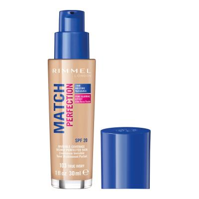 Rimmel London Match Perfection SPF20 Puder za žene 30 ml Nijansa 103 True Ivory