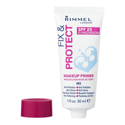 Rimmel London Fix &amp; Protect Makeup Primer SPF25 Podloga za make-up za žene 30 ml Nijansa 005
