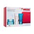 Clarins Hydra-Essentiel [HA²] Collection Poklon set dnevna krema za lice Hydra-Essentiel Silky Cream 50 ml + noćna krema za lice Hydra-Essentiel Night Care 15 ml + losion za tijelo Moisture-Rich Body Lotion 30 ml + crvena kozmetička torbica