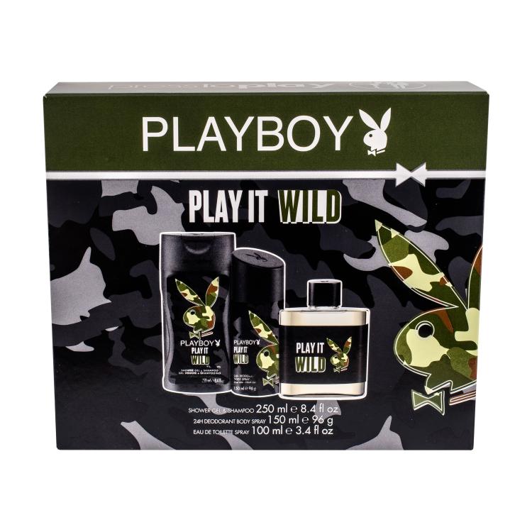 Playboy Play It Wild Poklon set toaletna voda 100 ml + gel za tuširanje 250 ml + dezodorans 150 ml