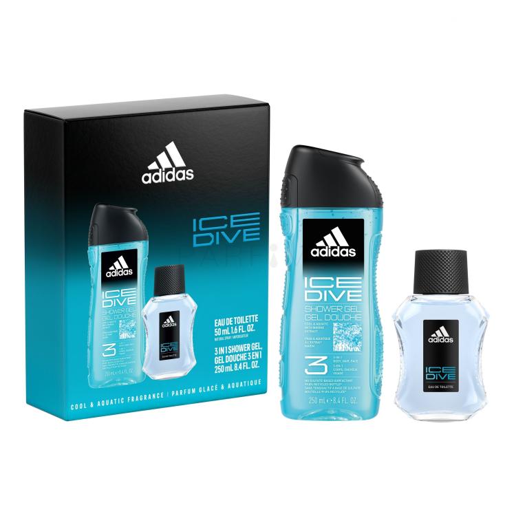 Adidas Ice Dive Poklon set toaletna voda 50 ml + gel za tuširanje 250 ml