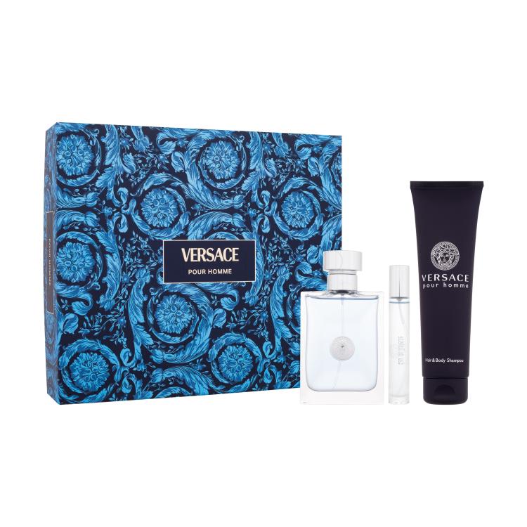 Versace Pour Homme Poklon set toaletna voda 100 ml + toaletna voda 10 ml + gel za tuširanje 150 ml