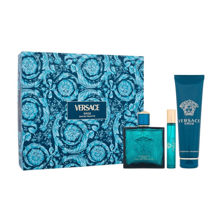 Versace Eros Poklon set toaletna voda 100 ml + toaletna voda 10 ml + gel za tuširanje 150 ml