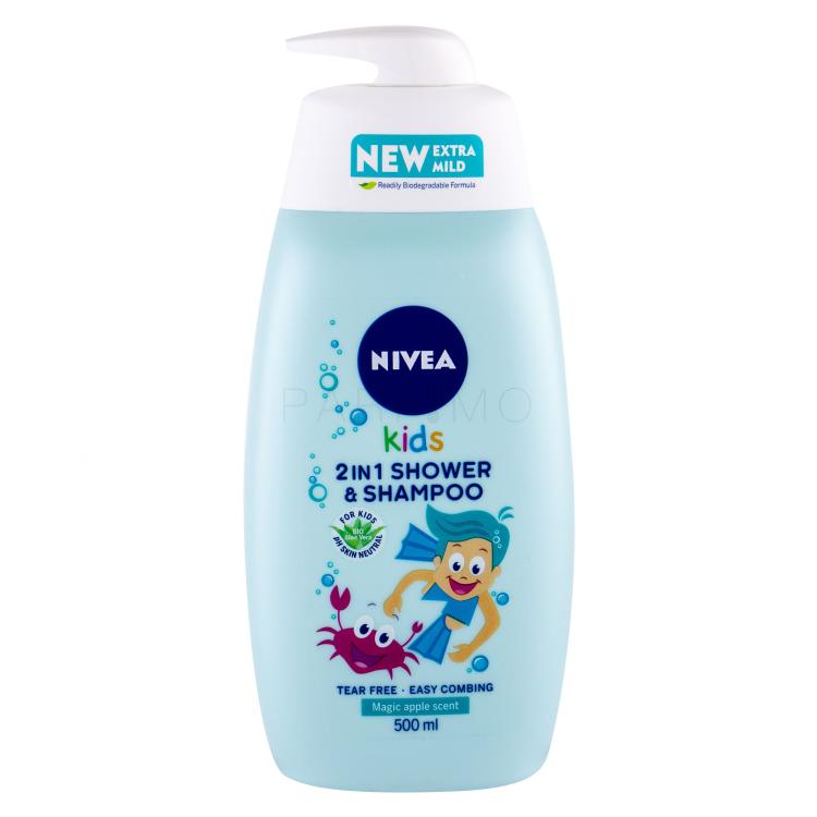 Nivea Kids 2in1 Shower &amp; Shampoo Magic Apple Scent Gel za tuširanje za djecu 500 ml