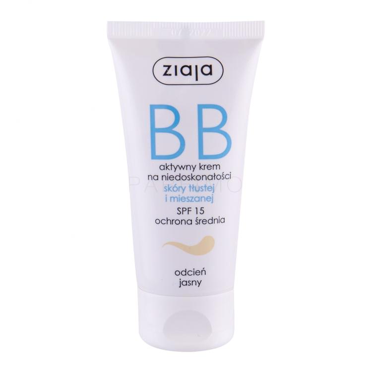 Ziaja BB Cream Oily and Mixed Skin SPF15 BB krema za žene 50 ml Nijansa Light