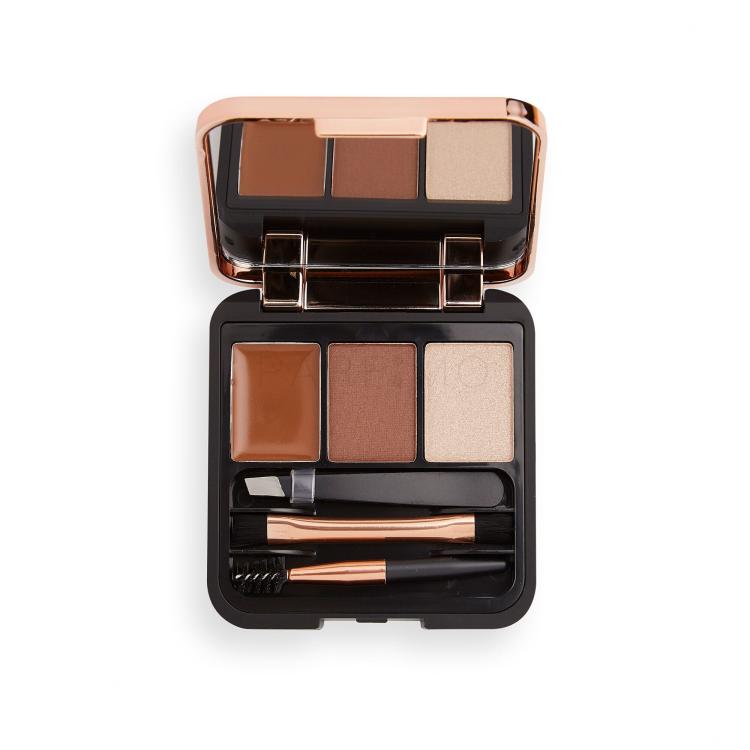 Makeup Revolution London Brow Sculpt Kit Paletica za obrve za žene 2,2 g Nijansa Medium Brown