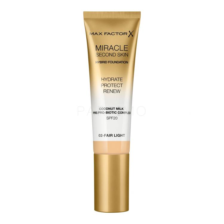 Max Factor Miracle Second Skin SPF20 Puder za žene 30 ml Nijansa 02 Fair Light