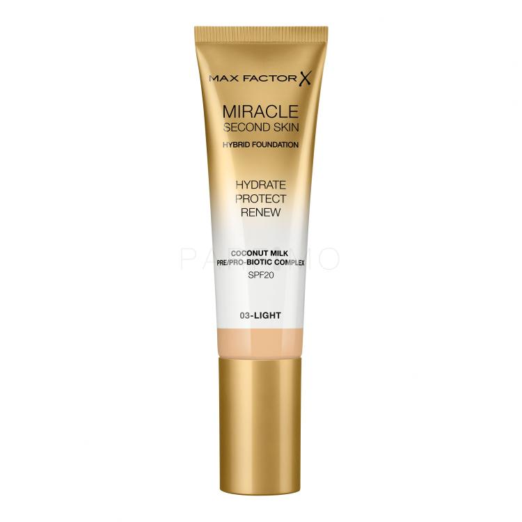 Max Factor Miracle Second Skin SPF20 Puder za žene 30 ml Nijansa 03 Light