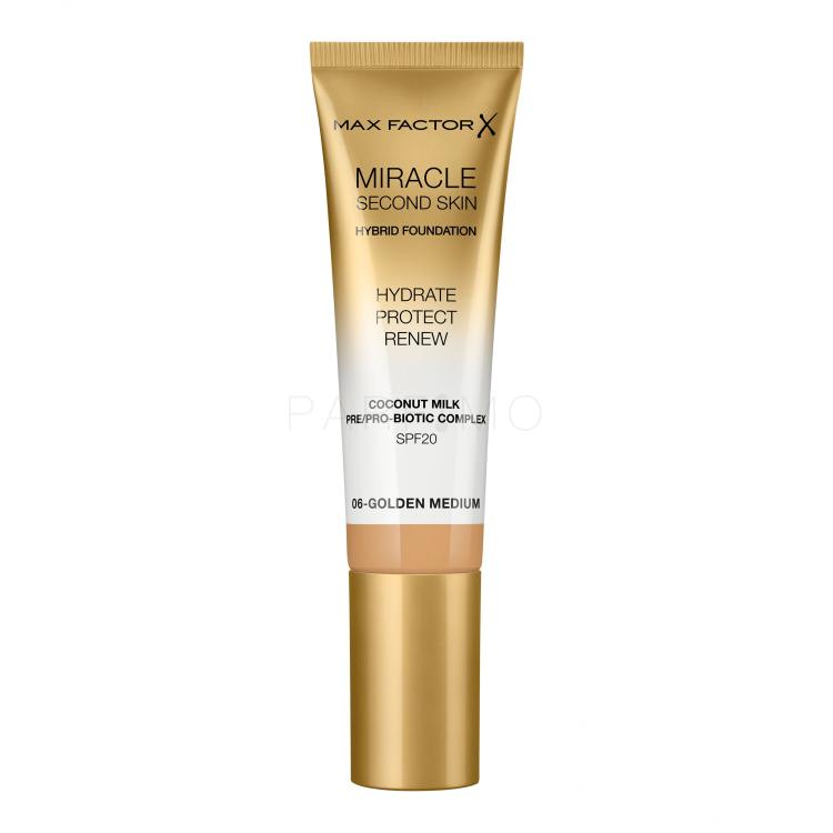 Max Factor Miracle Second Skin SPF20 Puder za žene 30 ml Nijansa 06 Golden Medium