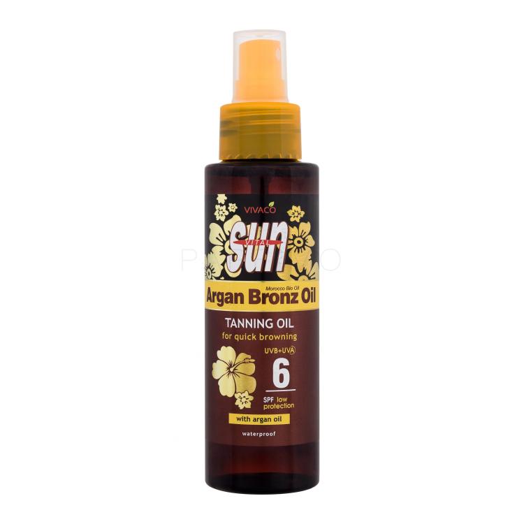 Vivaco Sun Argan Bronz Oil Tanning Oil SPF6 Proizvod za zaštitu od sunca za tijelo 100 ml