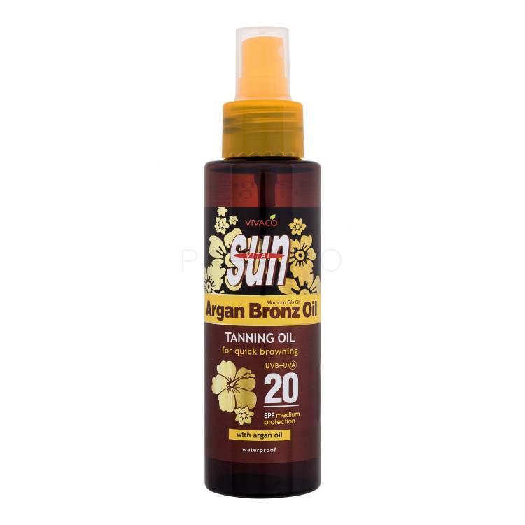 Vivaco Sun Argan Bronz Oil Tanning Oil SPF20 Proizvod za zaštitu od sunca za tijelo 100 ml