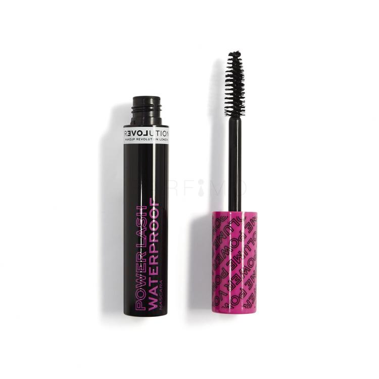 Revolution Relove Power Lash Volume Waterproof Maskara za žene 8 ml Nijansa Black