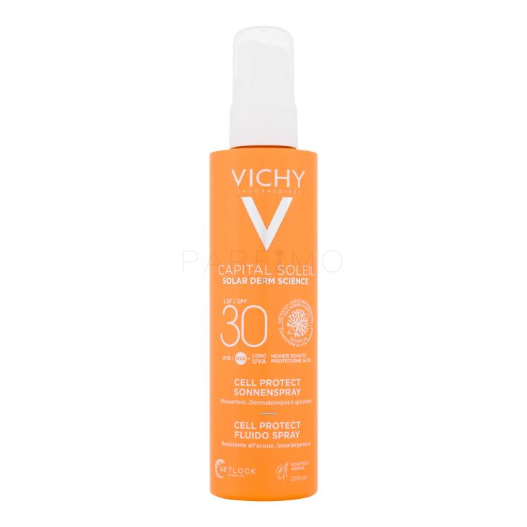 Vichy Capital Soleil Cell Protect Water Fluid Spray SPF30 Proizvod za zaštitu od sunca za tijelo 200 ml