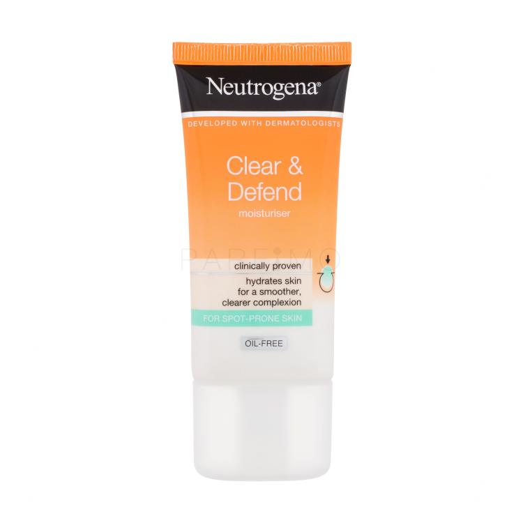 Neutrogena Clear &amp; Defend Moisturizer Dnevna krema za lice 50 ml oštećena kutija