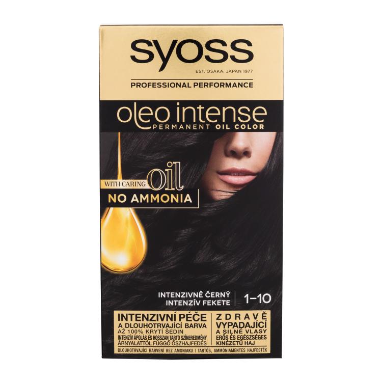Syoss Oleo Intense Permanent Oil Color Boja za kosu za žene 50 ml Nijansa 1-10 Intense Black