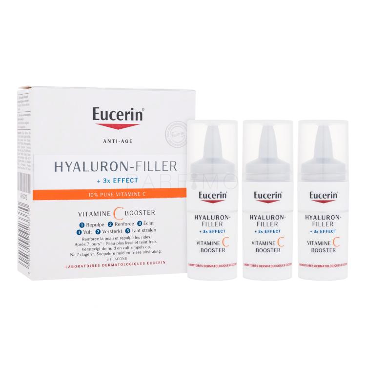 Eucerin Hyaluron-Filler + 3x Effect Vitamin C Booster Serum za lice za žene 3x8 ml