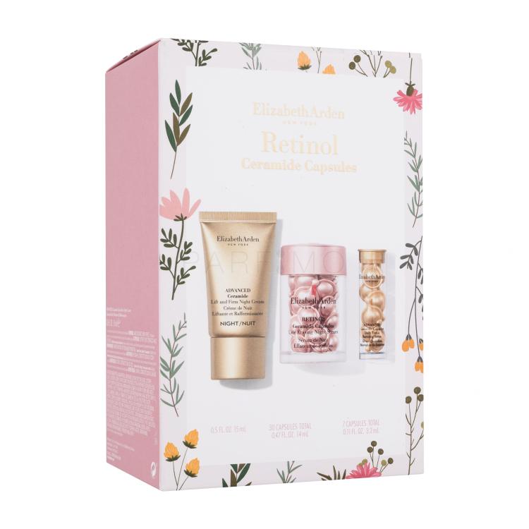 Elizabeth Arden Retinol Ceramide Capsules Poklon set noćni serum za lice Retinol Ceramide Capsules Line Erasing Night Serum 30 kom + noćna krema za lice Ceramide Lift And Firm Night Cream 15 ml + dnevni serum za lice Advanced Ceramide Capsules Daily Youth Restoring Serum 7 kom