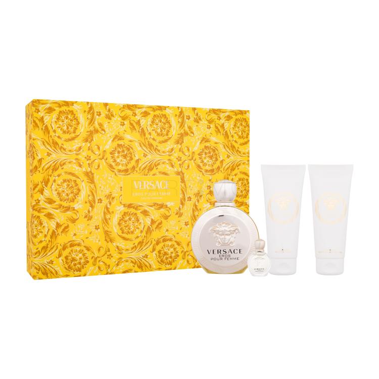 Versace Eros Pour Femme Poklon set parfemska voda 100 ml + parfemska voda 5 ml + gel za tuširanje 100 ml + losion za tijelo 100 ml