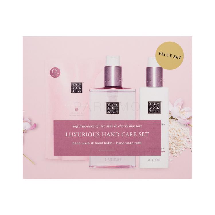 Rituals The Ritual Of Sakura Luxurious Hand Care Set Poklon set sapun za ruke Blossoming Hand Wash 300 ml + punjenje sapuna za ruke Blossoming Hand Wash 300 ml + balzam za ruke Flowering Hand Balm 175 ml