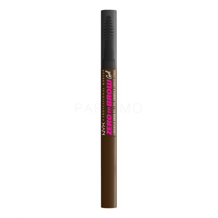 NYX Professional Makeup Zero To Brow Gel za obrve i pomada za žene 2 ml Nijansa 06 Chocolate