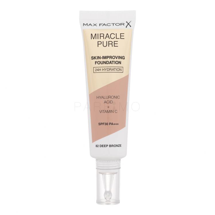 Max Factor Miracle Pure Skin-Improving Foundation SPF30 Puder za žene 30 ml Nijansa 82 Deep Bronze