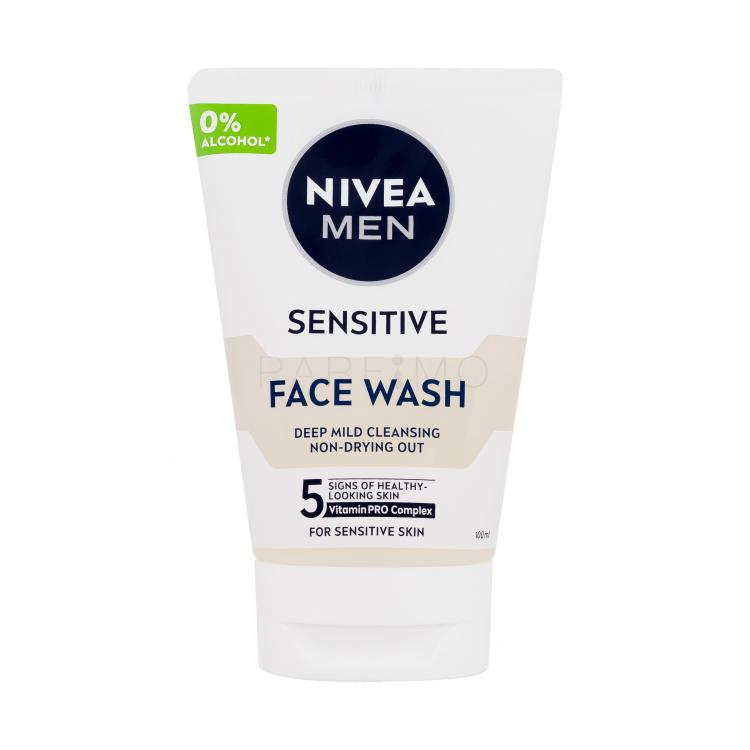 Nivea Men Sensitive Face Wash Gel za čišćenje lica za muškarce 100 ml