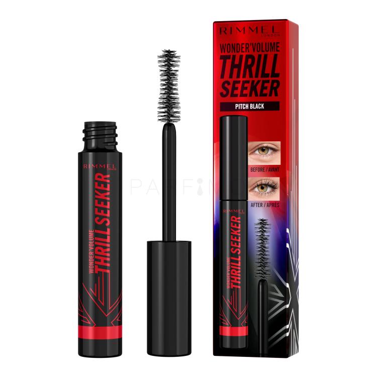 Rimmel London Thrill Seeker Maskara za žene 8 ml Nijansa Pitch Black