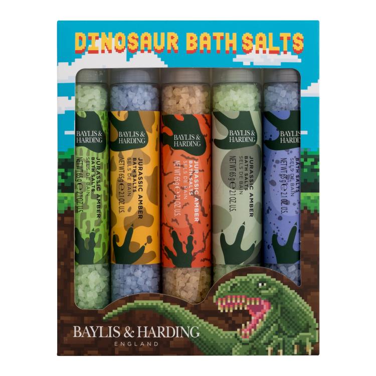 Baylis &amp; Harding Dinosaur Bath Salts Poklon set sol za kupanje Jurassic Amber 5 x 65 g