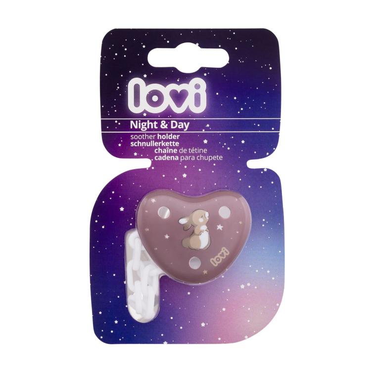 LOVI Night &amp; Day Soother Holder Girl Vezica za dudu za djecu 1 kom