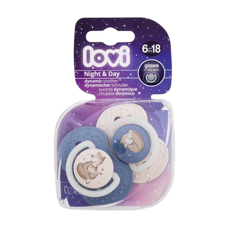 LOVI Night &amp; Day Dynamic Soother Boy 6-18m Duda za djecu 2 kom