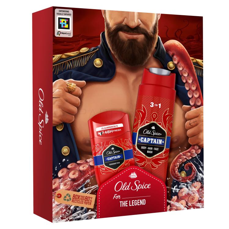 Old Spice Captain Poklon set deostick 50 ml + gel za tuširanje 3u1 250 ml