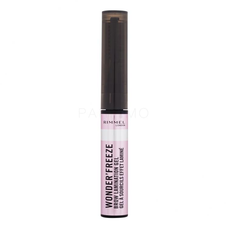 Rimmel London Wonder&#039;Freeze Brow Lamination Gel Gel za obrve i pomada za žene 6 g Nijansa 001 Clear