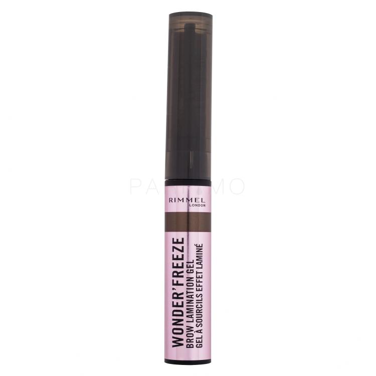 Rimmel London Wonder&#039;Freeze Brow Lamination Gel Gel za obrve i pomada za žene 6 g Nijansa 003 Medium Brown