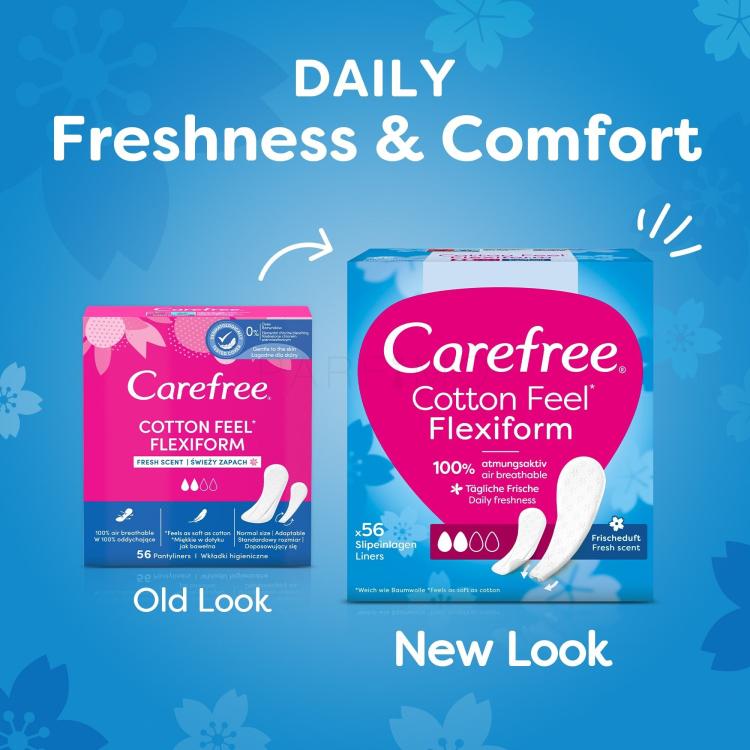 Carefree Cotton Feel Flexiform Fresh Scent Dnevni uložak za žene set