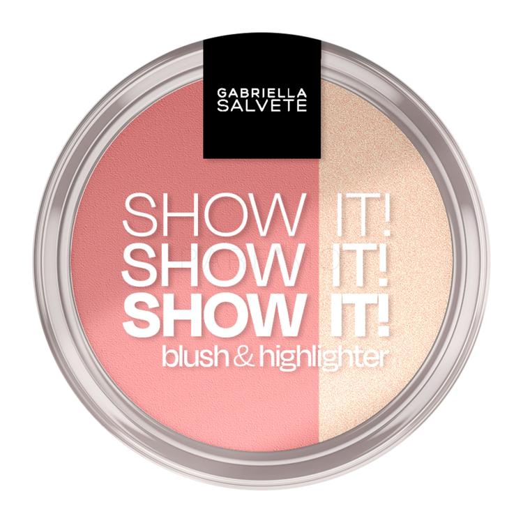 Gabriella Salvete Show It! Blush &amp; Highlighter Rumenilo za žene 9 g Nijansa 01