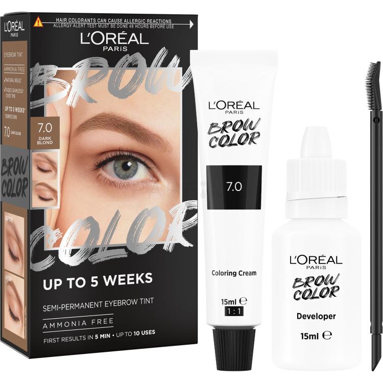 L&#039;Oréal Paris Brow Color Semi-Permanent Eyebrow Tint Boja za obrve za žene 1 kom Nijansa 7.0 Dark Blond